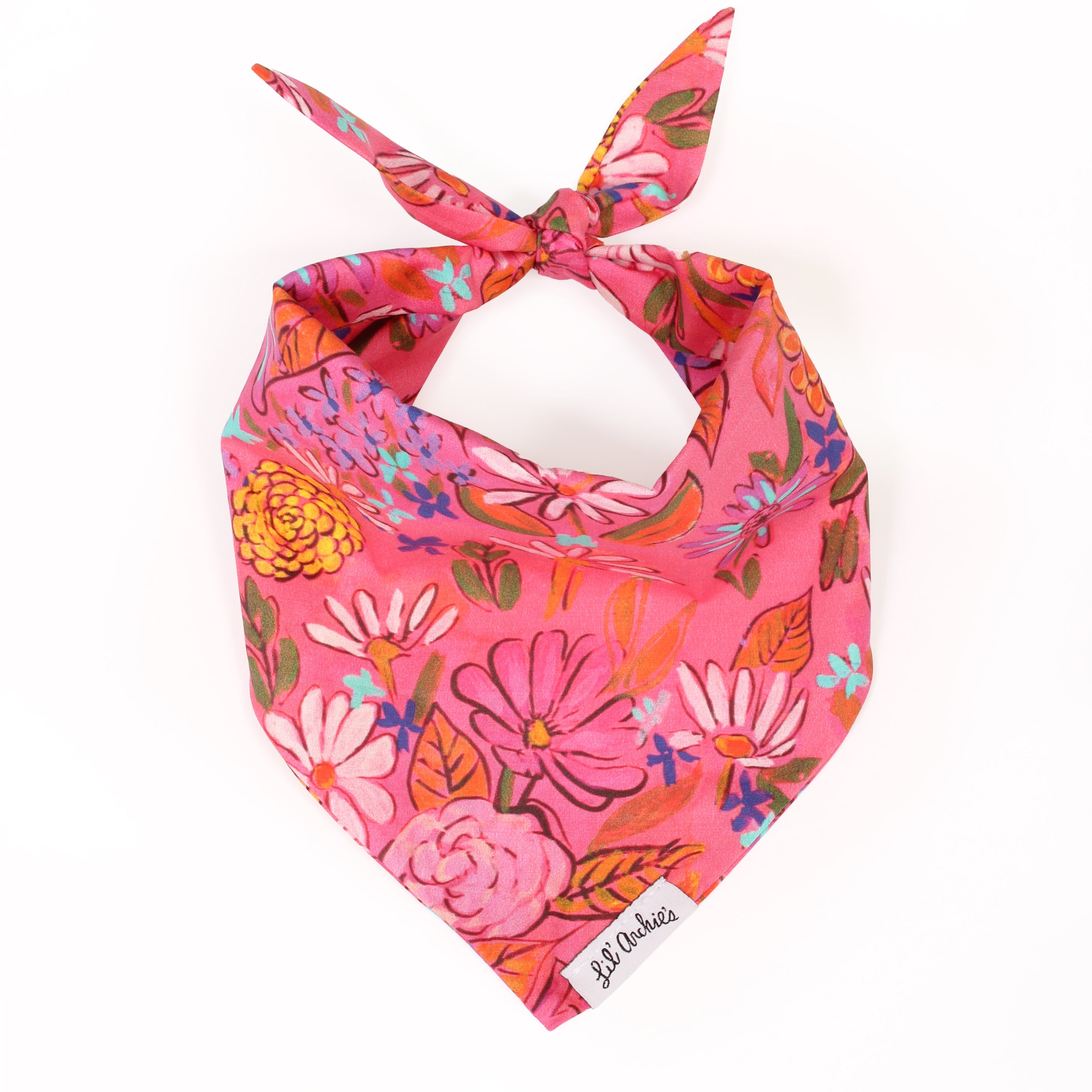 Electric Hot Florals - Dog Bandana