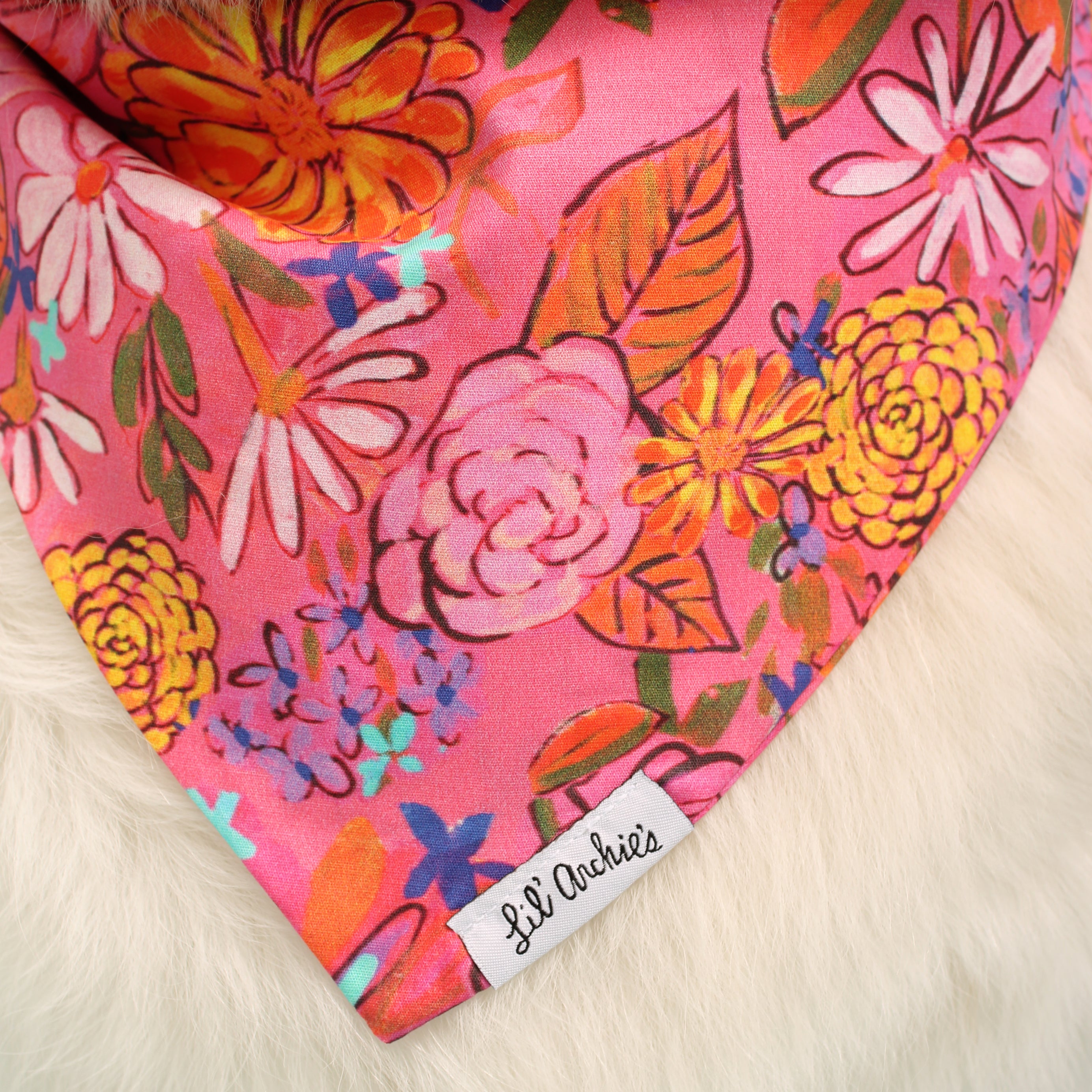 Electric Hot Florals - Dog Bandana