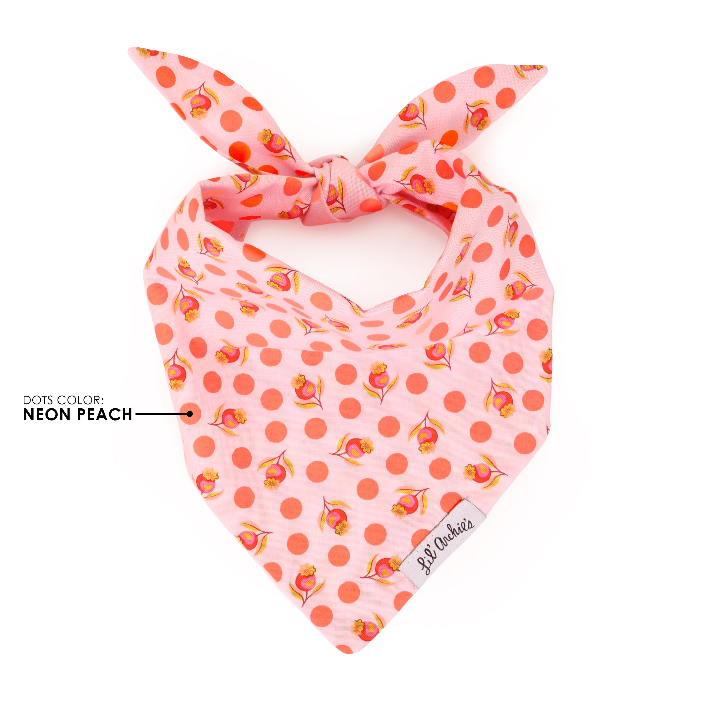 Neon Berry Dot- Dog Bandana