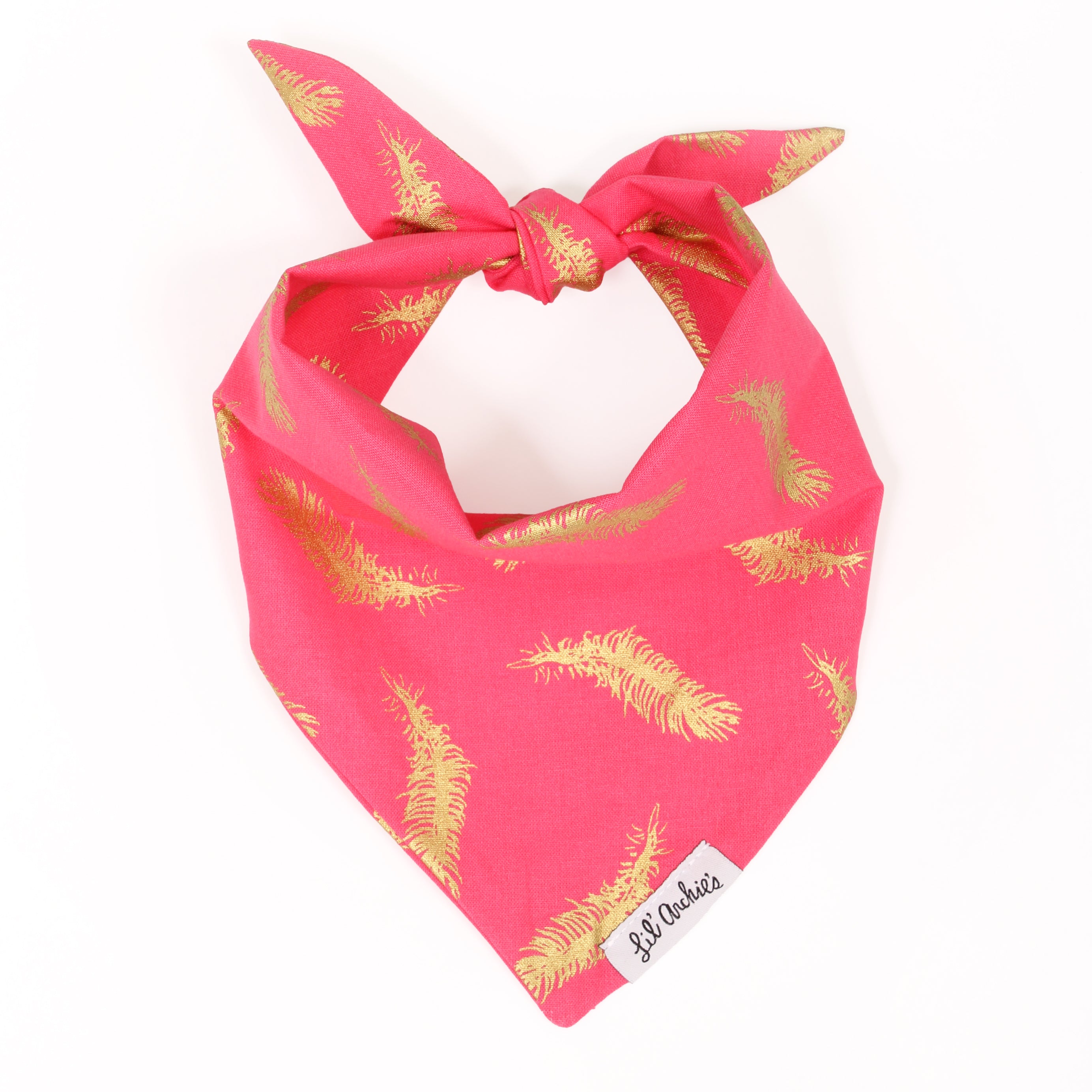 Gold Feather Diva- Dog Bandana
