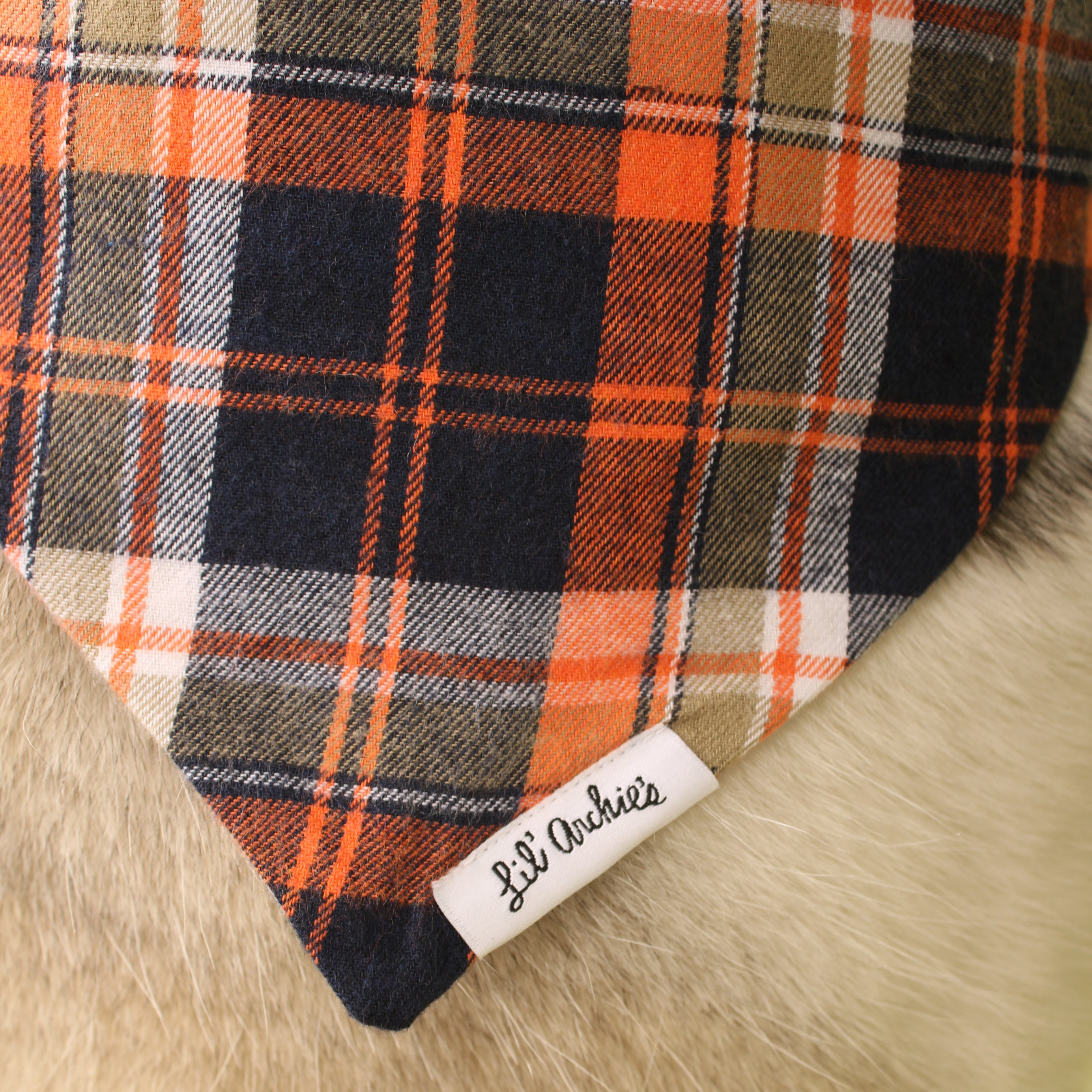 Campfire Nights Plaid Flannel - Dog Bandana