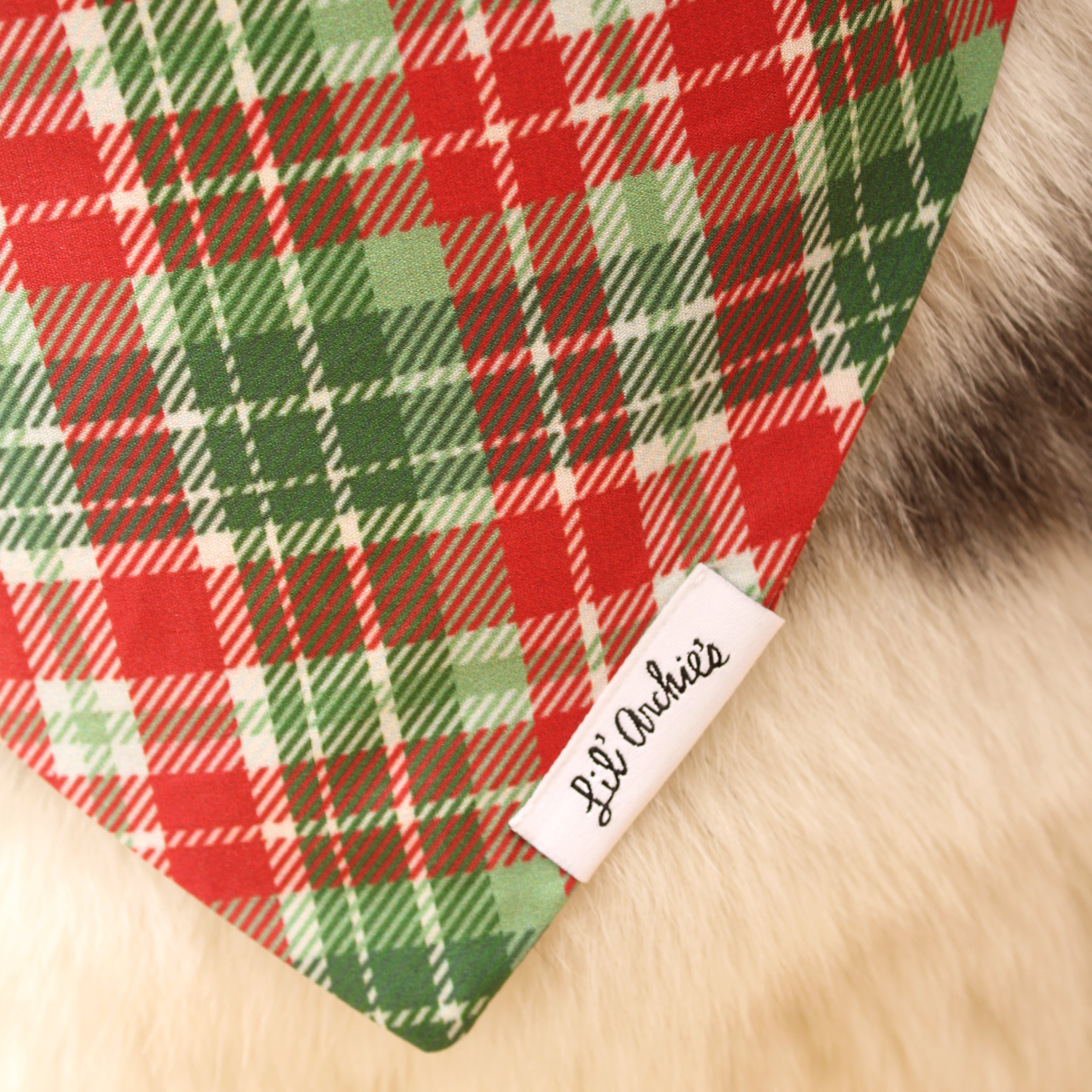 Classic Christmas Plaid - Dog Bandana