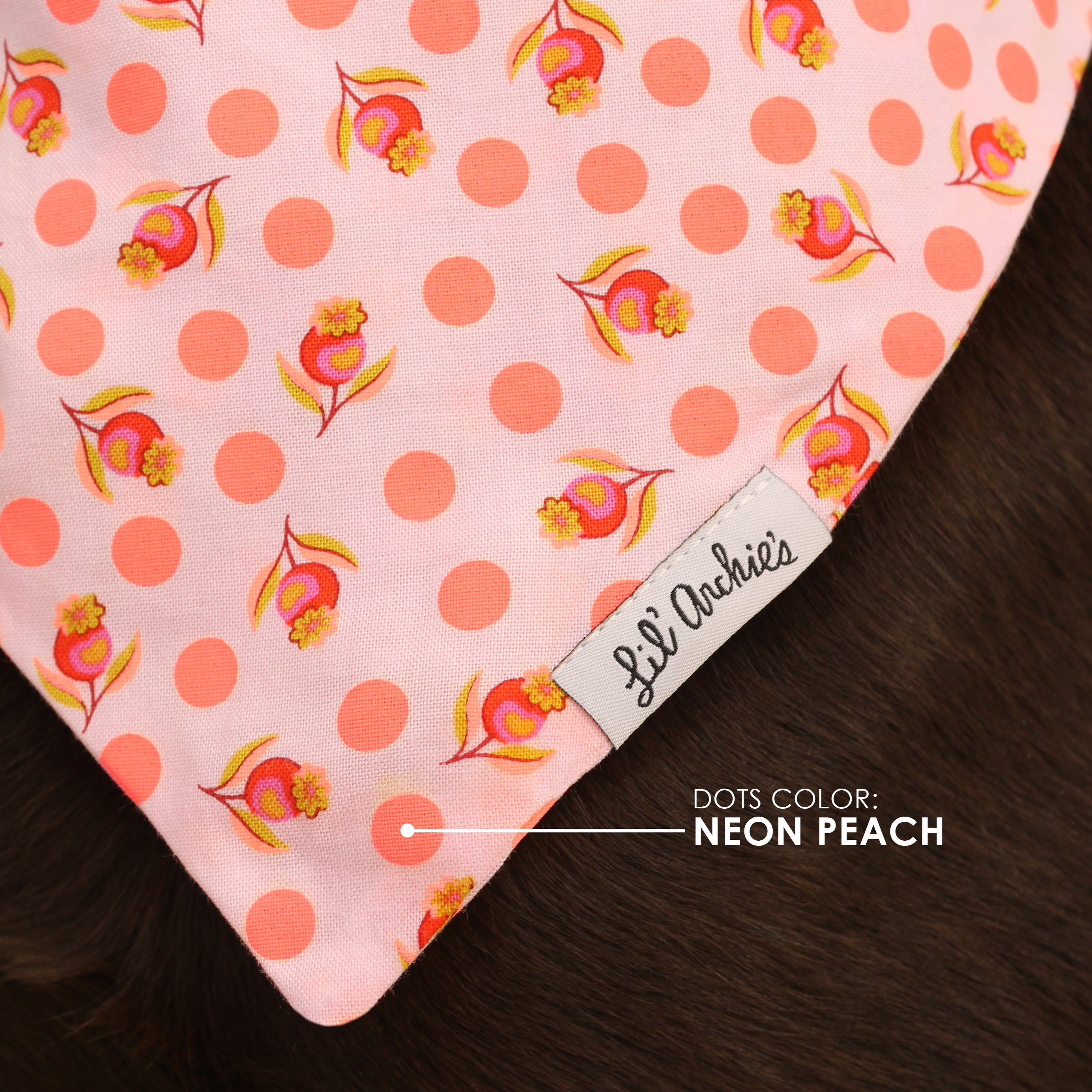 Neon Berry Dot- Dog Bandana