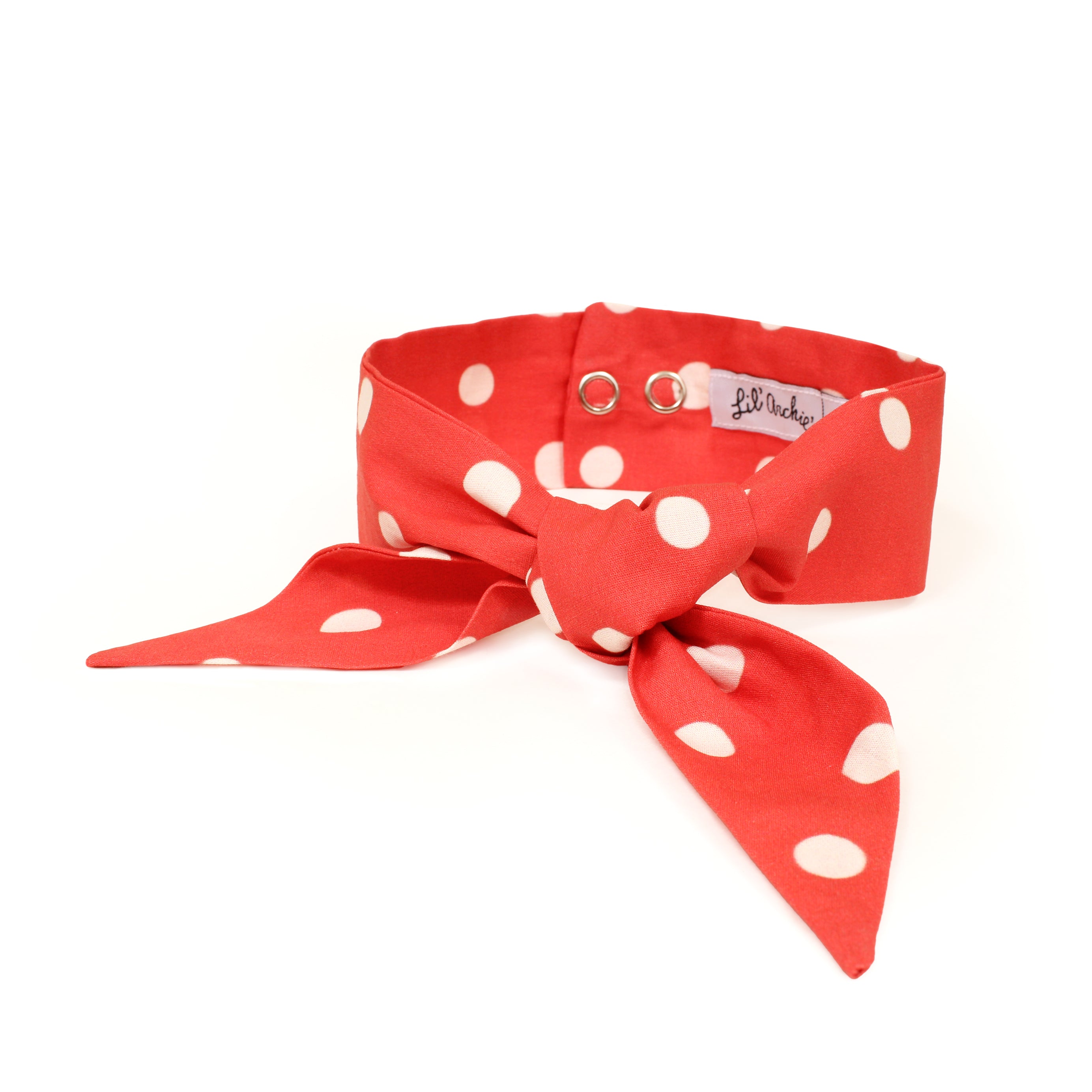 Rojo Dot - Frenchie Twist Dog Necktie