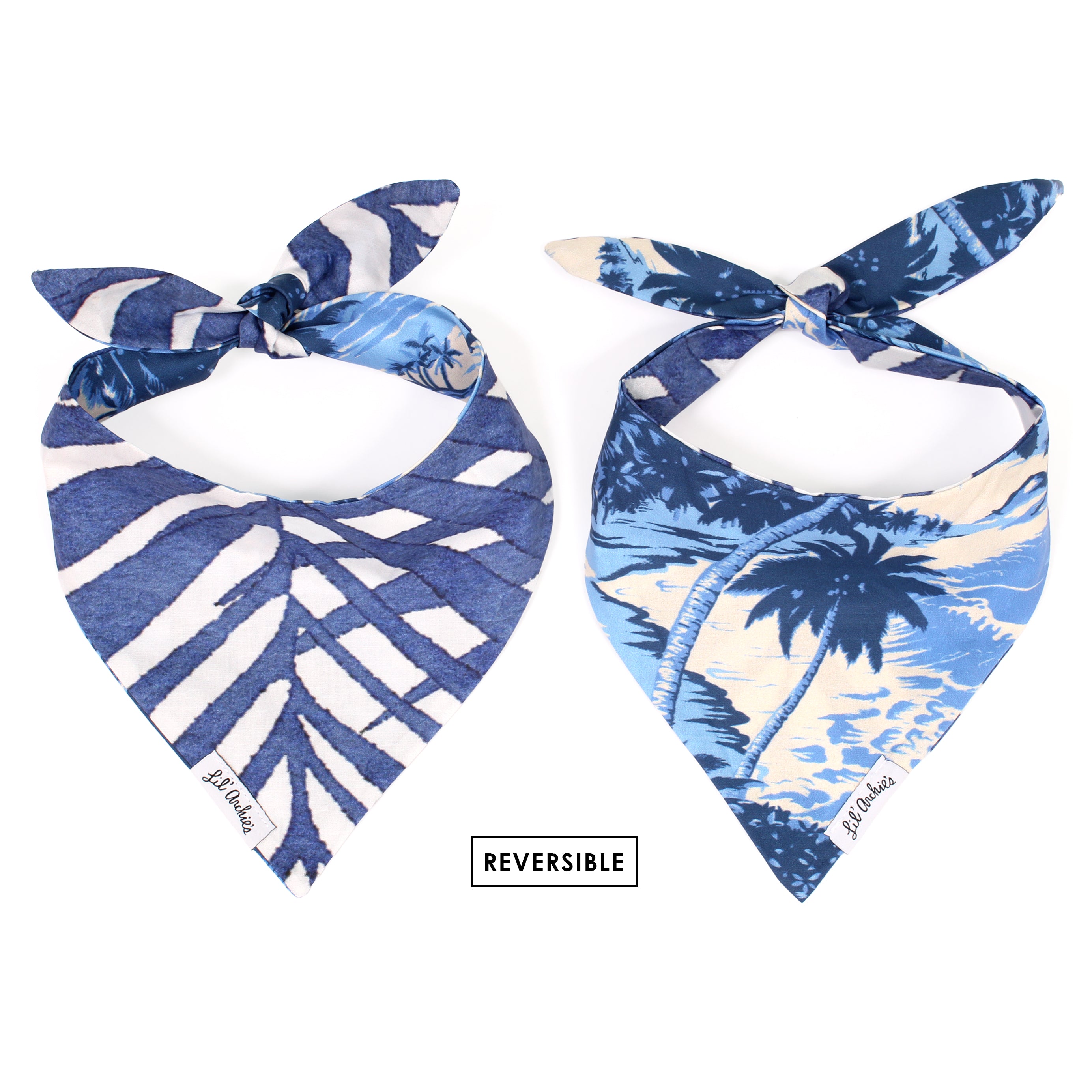 Kai + Palm - Slimline Reversible Dog Bandana