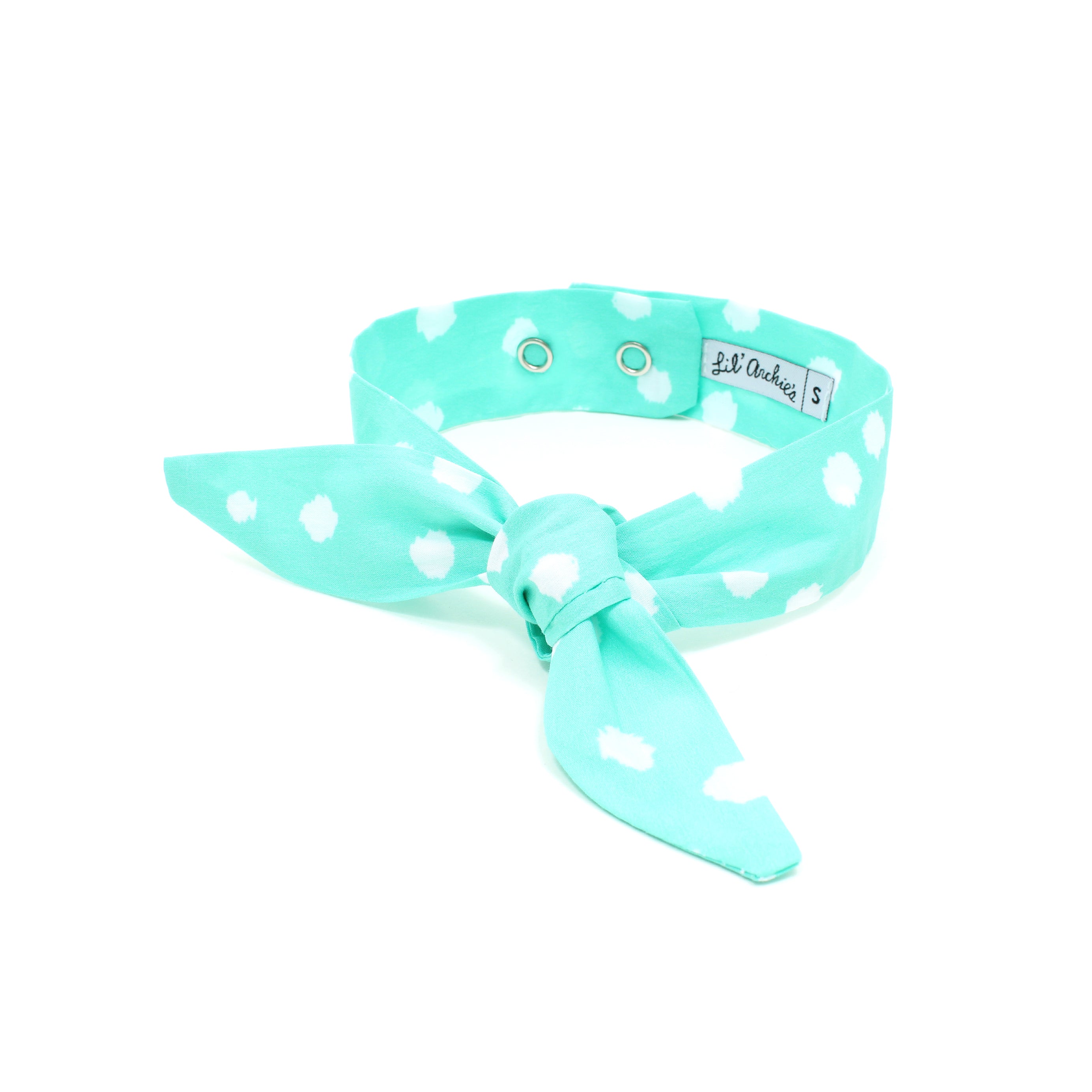 Aqua Dot - Frenchie Twist Dog Necktie