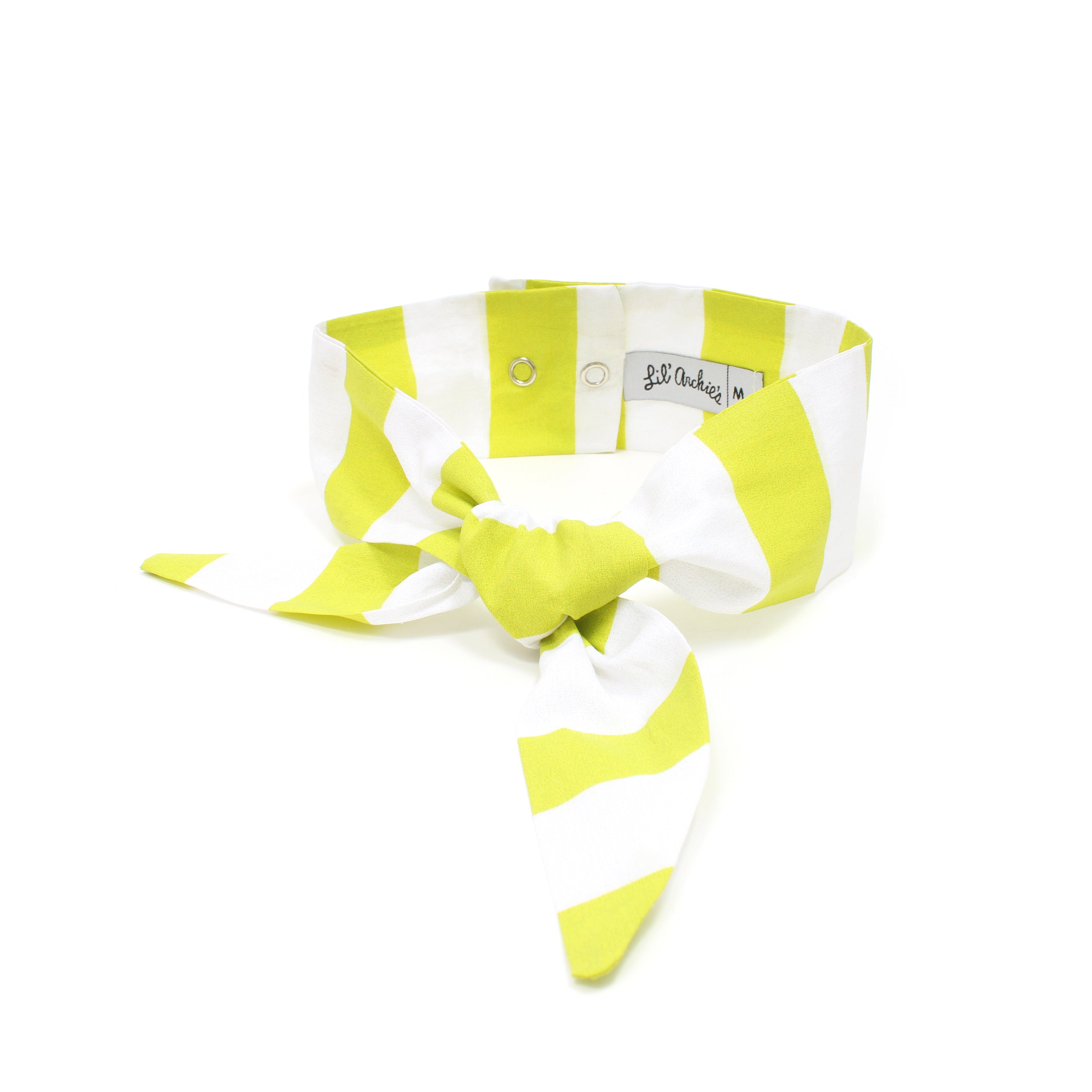 Citron Stripe - Frenchie Twist Dog Necktie